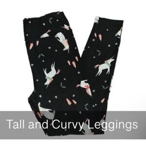 LuLaRoe Womens Leggings‎ Size TC Dream Holiday Unicorns Snowflakes Christmas NWT